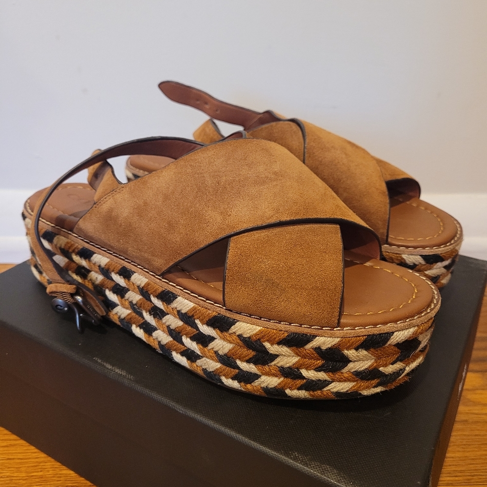 NWT Suede Platform Sandals